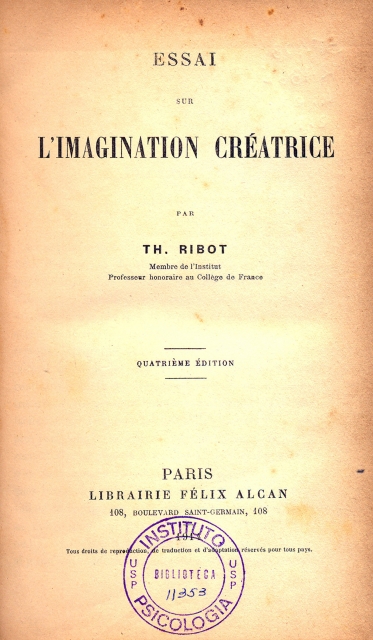 Essai sur l'imagination créatrice
